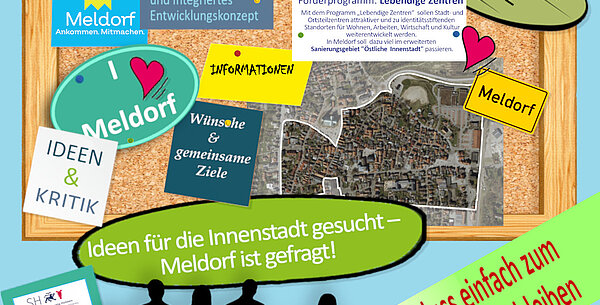 Werbebild mit Einladung zum Bürgerdialog am 17.07.2024 auf dem Rathausplatz 